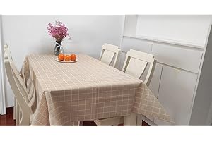 flyorigin Tovaglia In PVC, Tovaglie 137 x 180 Cm, Impermeabile, Resistente All'olio, Ideale Per Pic-Nic All'aperto, Feste, Cene, Spessa, Elegantemente Cascante, Antipiega, Antiscivolo