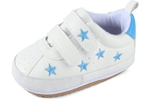 MK MATT KEELY Chaussures Premiers Pas Bébé Fille Garçon Baskets Bebe Cuir Souple avec Semelle Antidérapante 0-18 Mois