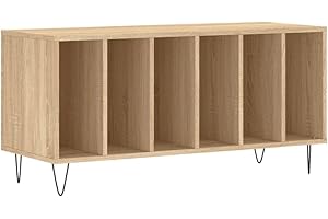 vidaXL Mueble Discos Madera contrachapada Roble Sonoma 100x38x48 cm