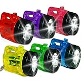German Trendseller® - 12 x Kinder Mini - LED Taschenlampen bunt sortiert ┃ inkl. Schlüsselkette ┃ Sehr gute Leucht-Kraft ┃ Kinderleichte bedienung ┃ 8 x bunte Minitaschenlampe ┃ Nachtwanderung ┃ Kindergeburtstag ┃ Mitgebsel