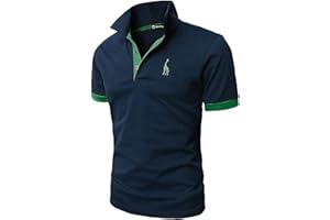 GHYUGR Polo Uomo Basic Manica Corta Tennis Golf T-Shirt Ricami Fulvi Maglietta Poloshirt Camicia