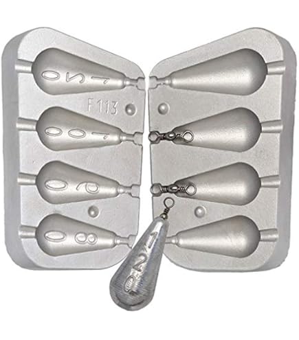 Lot De 4 Poids Plats En Forme De Poire Pour Pêche à La Carpe