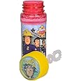 Simba Fireman Sam 109252405 Soap Bubbles Bottle, 3 Assorted Designs, Only One Item Delivered, 60 ml Lye, Puzzle in Lid, from 3 Years