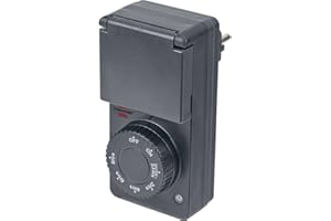 Brennenstuhl Temporizador DDT IP44 / Enchufe programable de Temporizador con Sensor crepuscular (con función crepuscular y 6 programas de conmutación, Uso en Exteriores, con protección de Contacto)