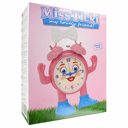 ABC spielerisch die Uhrzeit lernen, Miss Ticki der Kinderwecker pink weiss, inklusive Batterie - 3