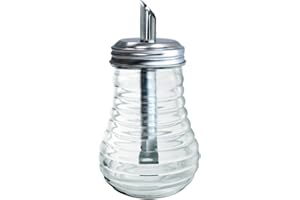 NERTHUS FIH 1369 - Zuccheriera in vetro con tappo dispenser - Design con tubo per un facile dosaggio, ideale per cucina o caffè