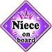 GEM JEWEL NIECE Baby on Board Car Window Sign