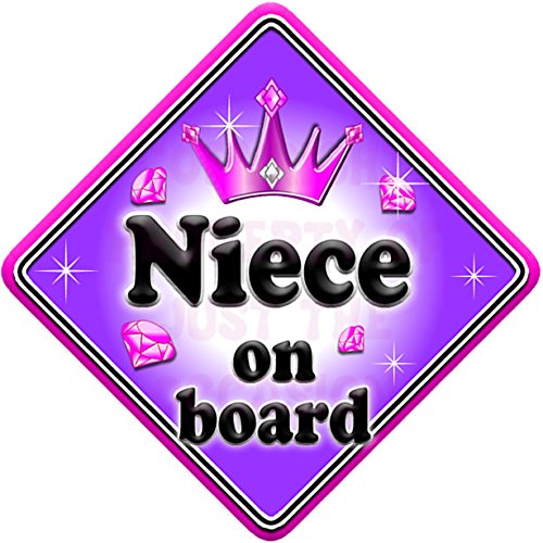 GEM JEWEL NIECE Baby on Board Car Window Sign