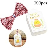 Coxeer Easter Gift Tag Creative Rabbit Chick Decorative Hanging Tag Marking Tag