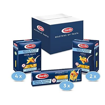Barilla Variety Pack Sans Gluten Barilla - Multipack avec 3 types de Pâtes Sans Gluten, 9 paquets de 500 g (3,6 kg total)