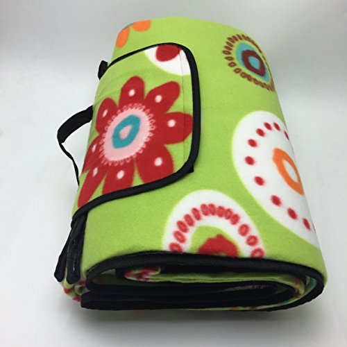 KiKa Monkey Picknickdecke Campingdecke wärmeisoliert Reisedecke Stranddecke Isomatte wasserdicht XXL Größe 200×200 cm (Sonnenblume) - 3