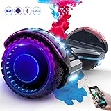 COLORWAY Hoverboard SUV 6.5 Pouces, Gyropode Tout-Terrain 700W, avec Roues LED Flash, Haut-parleur Bluetooth et LED, Scooter Électrique Auto-équilibrage