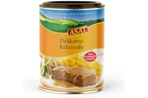 ASAL Delikatess Rahmsoße 400g für 3,6 Liter – schmackhaft-cremige Rahmsauce für einen vielseitigen Einsatz in Ihrer Küche, ohne Geschmacksverstärker, keine Zugabe von Butter oder Sahne notwendig, aromatisch-würziger Geschmack