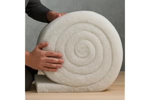 MHG Living Loft Insulation Roll – L8M x W370mm x T50mm – Eco Thermal Polyester for Building & Roof – Itch-Free, Moisture Resistant & Easy to Install – Energy Saving Loft & Wall Insulation