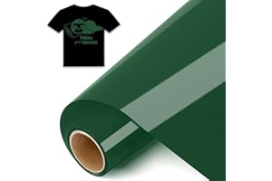 IModeur Plotterfolie Textil Dunkelgrün – 30,5 x 244 cm Flexfolie Plotter Textil Grün für Silhouette Cameo, Textilfolie für Kleidung, Mützen, Hosen, andere Stoffe