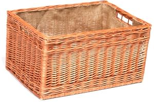 e-wicker24 Alles aus Weide Cesta Portalegna da Interno in Vimini Porta Legna da Interni Fatto a Mano Cesta in Vimini per Legno Cestino per tronchi Ceste per Legna da Interno