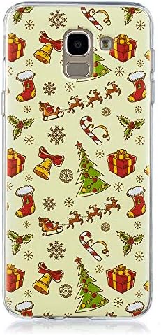 Back Case Samsung Galaxy J6 2018 Soft TPU Case, Ultra Slim Clear Back Case Christmas Santa Claus Costume Silicone Gel Case Skin Creative Fashion Protective Cool Cartoon Cute Shockproof Rubber Bumper Cover for Samsung J6 2018 - Christmas Ornaments