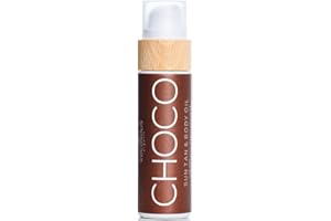 COCOSOLIS CHOCO Accélérateur de bronzage, Huile bronzante pour Banc Solaire, activateur de bronzage, Huile pour un Bronzage Intense, Naturel et Biologique, Huile Bio à la Noix de Coco