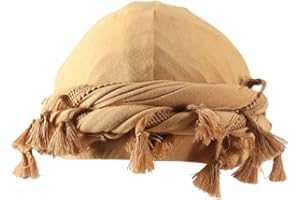Michear Turban for Men Durag Raw Edge Bandana Hat Men's Hip Hop Personalised Pullover Hat Stretchy Head Scarf Silky Satin Lined Halo Turban Twisted Straps Sweat Head Wrap
