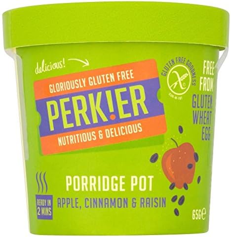 Perkier Gluten Free Apple, Cinnamon &amp; Raisin Porridge Pot (65g) - Pack of 2