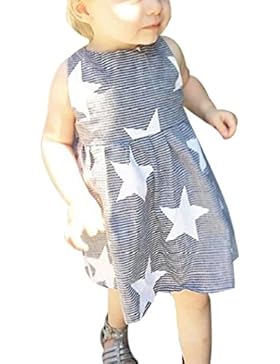 Kleinkind Sommer Ärmellos Streifen Party Kleid