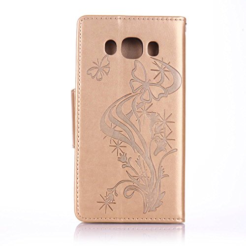 Voguecase Para Samsung Galaxy J5 2016 funda Mariposa VIII-dorado Cuero
Carcasa Funda Funci n de Soporte Cover Tapa Case Billetera con Tapa
para Tarjetas Gratis aguja de la pantalla stylus universales