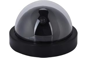 Topiky Dummy Security Camera, wewnątrz/na zewnątrz, wodoodporna, pyłoszczelna, sztuczna kopuła, kamera monitorująca, symulowana kamera wabika, z migającym światłem LED