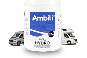 Ambiti | WC Hydro | Élimination des déchets unidoses solubles dans l’eau | Camping-cars | Antibactérien | Élimination des déchets organiques et du papier hygiénique (25 Monodose, Piña colada)