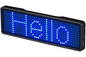 MIDORIMORI Bluetooth-LED-Namensschilder Verbesserte kabellose Bluetooth-LED-Namensschild Wiederaufladbare Namensschild Karte mit Magnet/Pin für die Party Bar-Ausstellung im Hotel Restaurant Shop