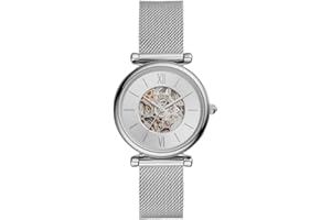 FOSSIL Carlie Damenuhr, Automatikwerk mit Edelstahl Mesh oder Lederarmband