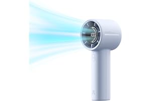 JISULIFE Mini ventilateur portable, 5000mAh, rechargeable, jusqu'à 28 heures de refroidissement, 5 vitesses, petit ventilateur personnel pour voyage, camping et plage