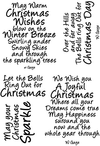 Card-ioWinter Wishes 4 Clear Stamp Set, Synthetic Material,Transparent,21.1 x 11 x 0.4 cm