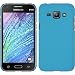 Produktbild PhoneNatic Case für Samsung Galaxy J1 (2015 - J100) Hülle hellblau gummiert Hard-case für Galaxy J1 (2015 - J100) + 2 Schutzfolien