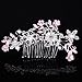 Price comparison product image Steellwingsf Wedding Bridal Flower Imitation Pearl Rhinestone Hair Comb Hairpin Clip Jewelry (Pink)