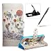 Produktbild Für Samsung Galaxy S6 Edge Handyhülle Brieftasche Lederhülle Case,Bookstyle Magnet PU Leder Standfunktion Kompletter Schutz Kartenfach Wallet Cover für Samsung Galaxy S6 Edge,Herzzer Mode Gute Qualität [Ballon Schloss Muster] Schutztasche Schutzhülle Handyschale Hülle Flip Case Cover für Samsung Galaxy S6 Edge + 1 x Frei Schwarz Handy Halterung Ständer + 1 x Frei Schwarz Touch Pen Stift Stylus