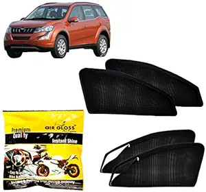 Auto Pearl - Car Zipper Magnetic Sun Shades (Set of 4 Pcs) with Free Car and Bike Instant Shinner (5 Pcs Worth Rs. 100) for - Xuv 500-2015