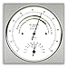 Produktbild Wohnklima-Hygrometer mit Thermometer, Edelstahlgehäuse, 110 x 110 mm
