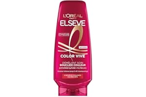 L'OREAL PARIS L'Oréal Paris - Après-Shampooing Soin Couleur - Protection Couleur Jusqu'à 10 Semaines - Pour Tous Types de Cheveux Colorés ou Méchés - Enrichi en Pivoine et Filtre UV - Elseve Color-Vive - 300 ml