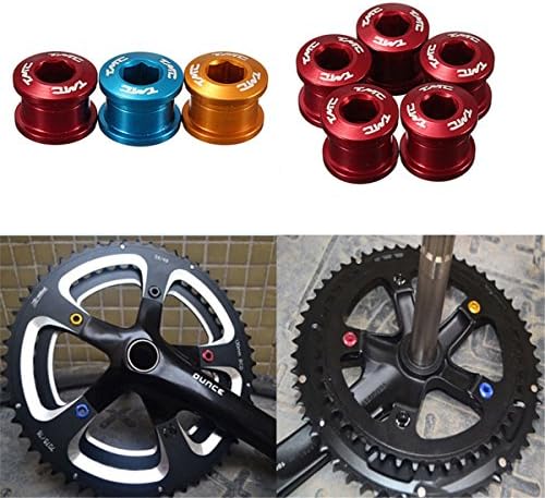5 Pcs GOLD Alloy Token Chain Ring Crankset Bolt Screws Mountain MTB Bike Bicycle #84