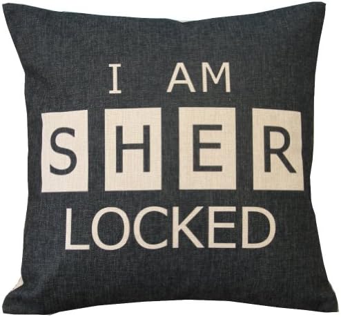 Movie I Am Sherlock Throw Pillow Covers Pillowcase Pillow Sham Decor Cushion Cover Slipcovers Square 18x18 Inch 45 CM Only Cover No Insert