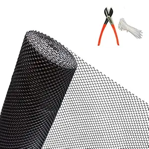 SAI PRASEEDA UV Stablized 3.3 Feet Height/5 feet Length Tree Guard Net/Fencing Net/Balcony Protection/Hexagonal net with 800 GSM Free Cutter,50 PVC Tags Black Color SP86