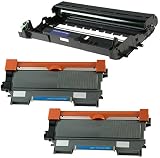 3 anos de garantía Compatible DR2200 Tambor & 2X TN2220 Tóner para Brother DCP-7055 DCP-7060D DCP-7065DN HL-2130 HL-2132 HL-2240 HL-2240D HL-2250DN HL-2270DW MFC-7360N MFC-7860DW FAX-2840 - Negro, Alta Capacidad