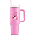 Pyramid International Care Bears (Cheer Bear) 40oz/1200ML Tumbler with Straw and Lid, Advanced Double-Wall Vacuum Insulation, Keeps Cold Drinks Up to 11 Hours, Hot Drinks for Up to 7 Hours, BPA-Free