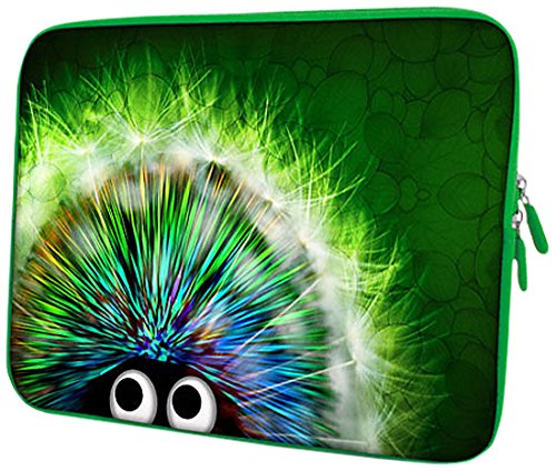 PEDEA Design Schutzhülle Notebook Tasche bis 15,6 Zoll (39,6cm), Green Hedgehog 2
