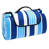 FOWLAN Picknickdecke 200 x 200 cm XXL faltbar Fleece...