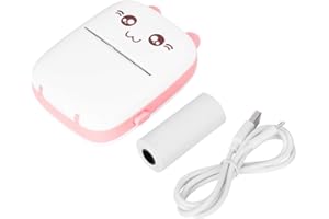 QIILU Mini Photo Printer for Bluetooth Wireless High Resolution Peripage Pocket Mobile Phone Mini Thermal Printer Portable Photo Prin Multifunction With This Bluetooth Print (Pink)