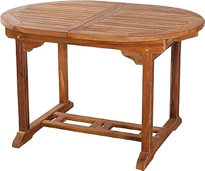 MACABANE 501189 Table Ovale, Huile, 91 x 121 x 23 cm