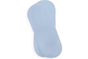 Clair de Lune Moses Basket Cotton Jersey Fitted Sheets (Pack of 2, Blue)