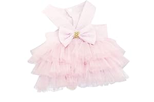 Tonsee Accessoire Hundekleid Haustier Kleine Hund Blasenrock Streifen Spitzenkleid Hundekleid Prinzessin Kleider für Hund Tutu-Kleid Für Kleine Hunde (Rosa, XS)