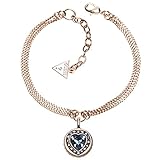 Guess Damen-Armband Herz Messing Glas blau 19.0 cm - UBB21537-S